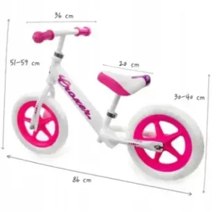 Ultralightweight Balance Bike Croxer Cadea White/Pink Ultralightweight Balance Bike Croxer Cadea White/Pink