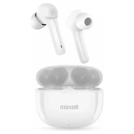 Maxell Dynamic+ wireless headphones with charging case Bluetooth white