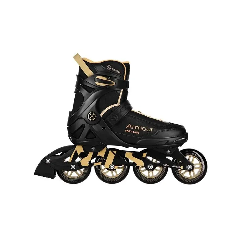 NA22151 INLINE SKATES ARMOUR BLACK GOLD SIZE 39  NILS EXTREME