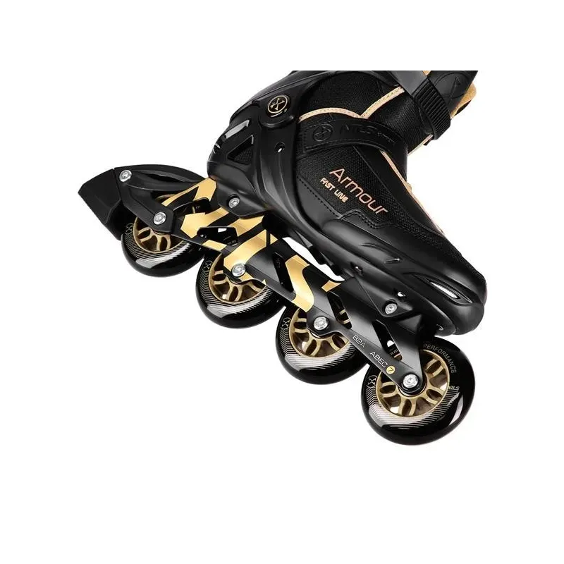 NA22151 INLINE SKATES ARMOUR BLACK GOLD SIZE 45  NILS EXTREME