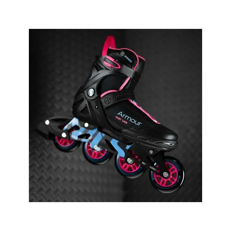 NA22151 INLINE SKATES ARMOUR BLACK PINK SIZE 45  NILS EXTREME