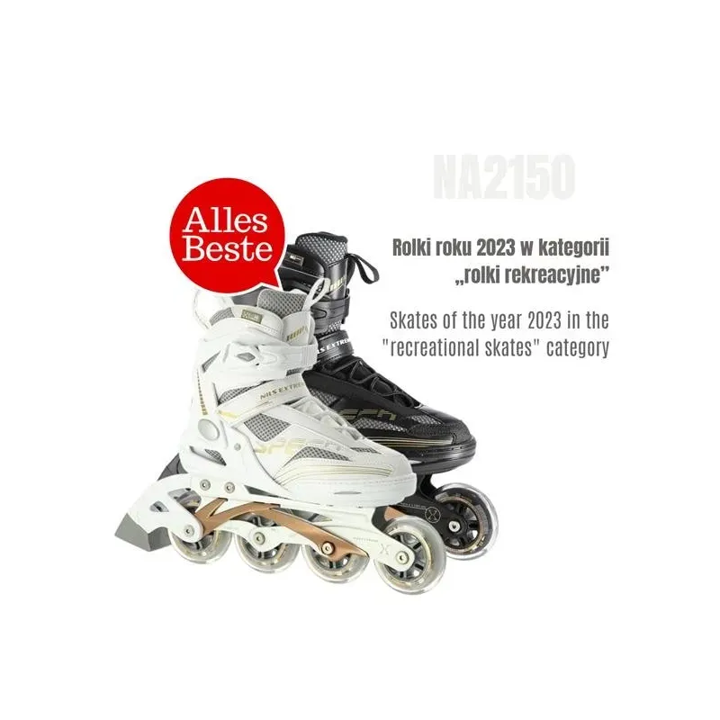 NA2150 WHITE SIZE 39 INLINE SKATES NILS EXTREME