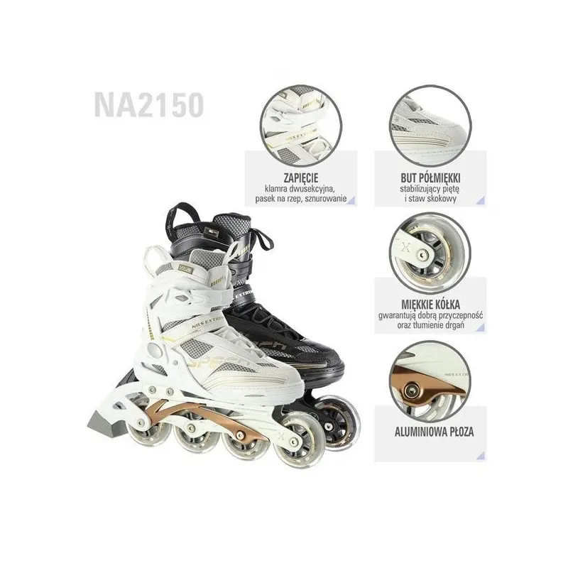 NA2150 WHITE SIZE 41 INLINE SKATES NILS EXTREME