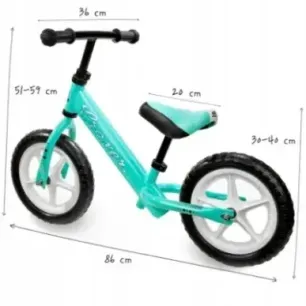 Ultralightweight Balance Bike Croxer Cadea Black/Mint Ultralightweight Balance Bike Croxer Cadea Black/Mint