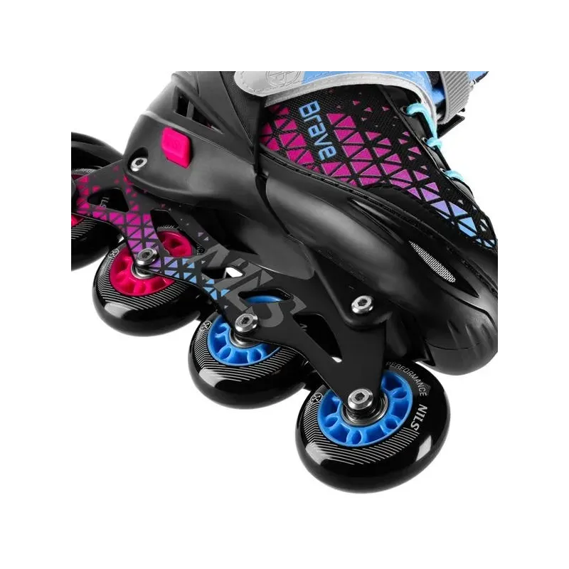NH18190A IN-LINE SKATES/HOCKEY ICE SKATES SET 4IN1 BRAVE PINK SIZE L(39-43) NILS EXTREME