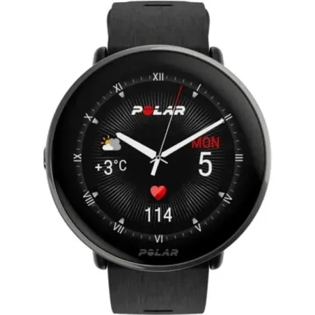 Polar Ignite 3 Titanium Fitness SmartWatch, S-L, Black