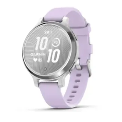 Garmin Lily® 2 Active watch, Silver with Purple Jasmine Silicone Band