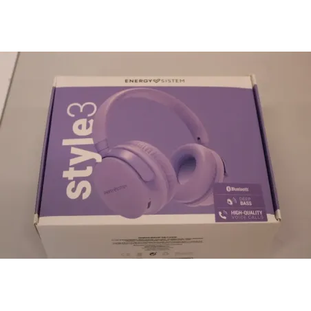 SALE OUT. Energy Sistem Headphones Bluetooth Style 3 Lavender (Bluetooth, Deep Bass, High-quality voice calls, Foldable)