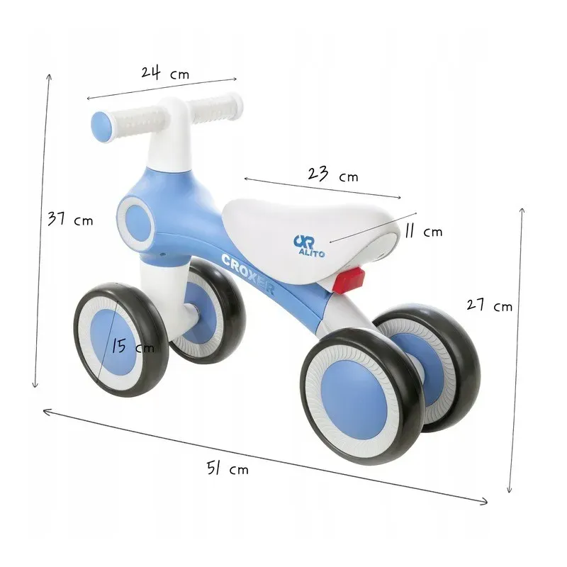 4 Wheel Balance Bike Croxer Alito Blue 4 Wheel Balance Bike Croxer Alito Blue