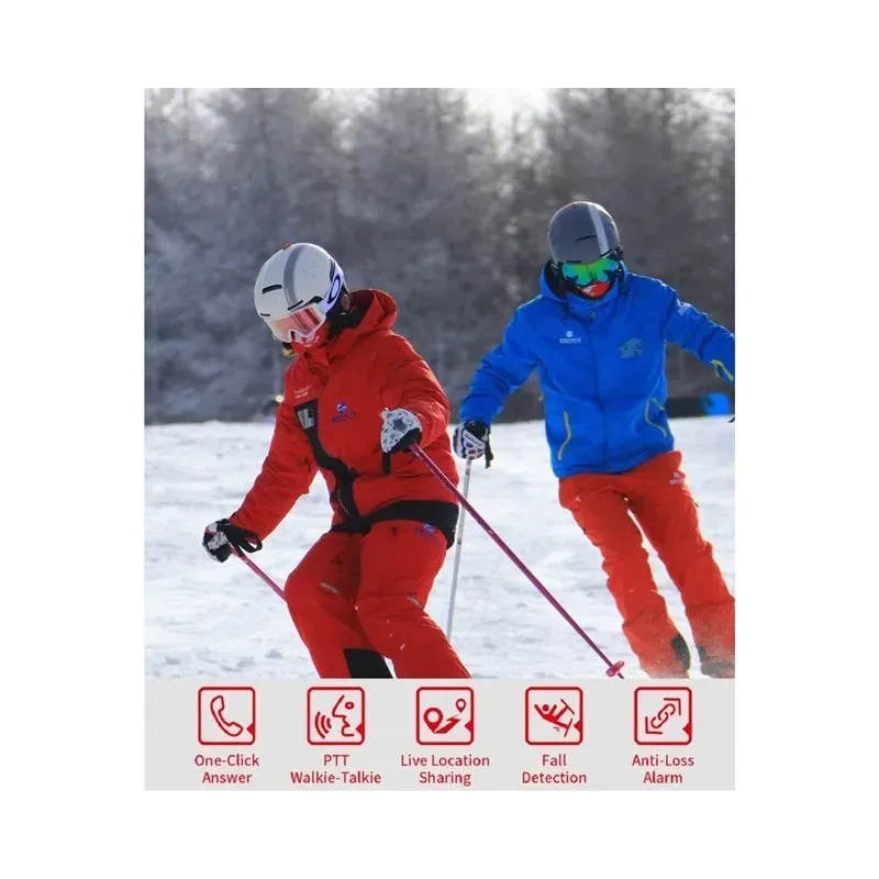 Kask narciarski Bluetooth 57-61cm Intercom/SOS biał