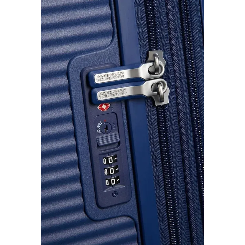 Soundbox walizka średnia American Tourister - midnight navy