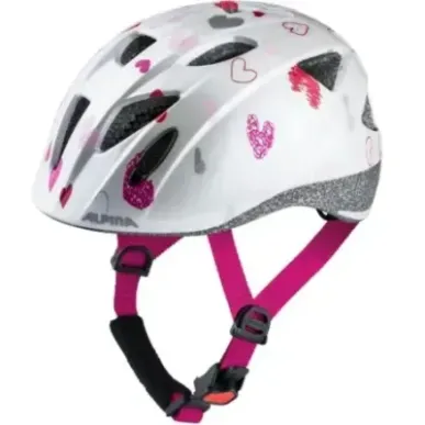 Bike helmet Alpina Ximo, white in hearts, 49-54