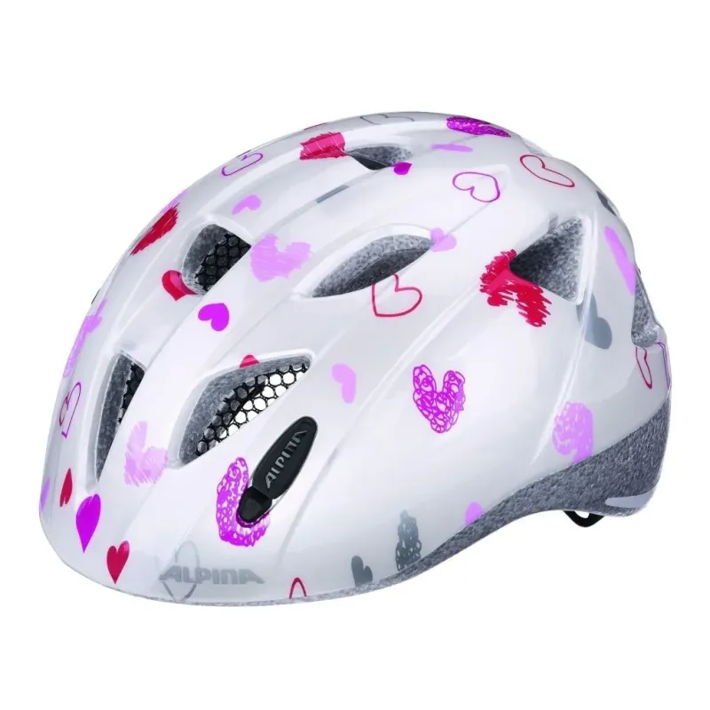 Bike helmet Alpina Ximo, white in hearts, 49-54