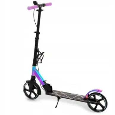 Kick Scooter Raven Estelle PRO Black 200mm with handbrake, bell, bottle holder and front suspension
