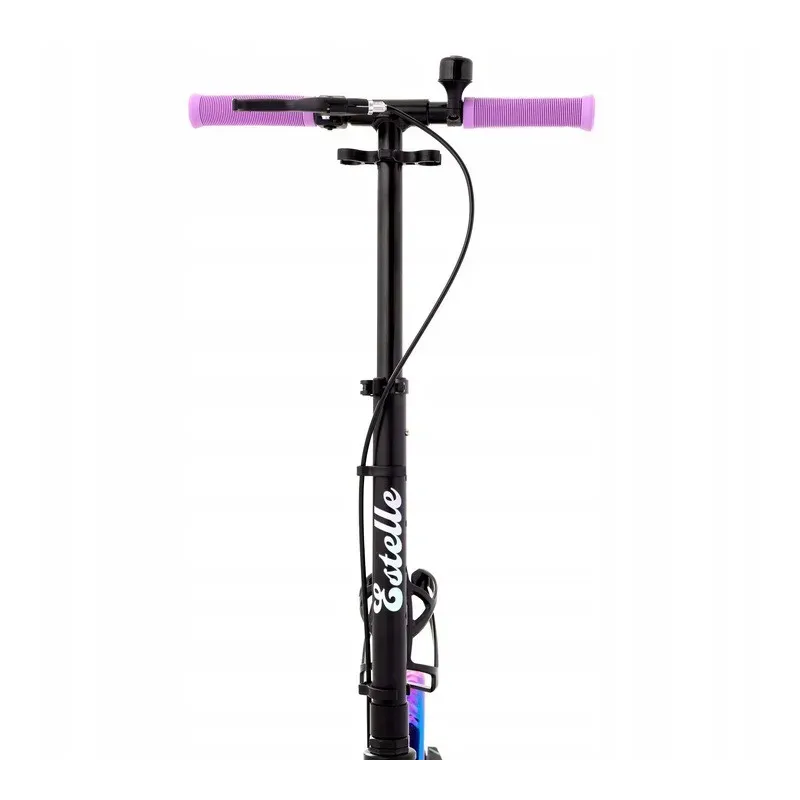 Kick Scooter Raven Estelle PRO Black 200mm with handbrake, bell, bottle holder and front suspension
