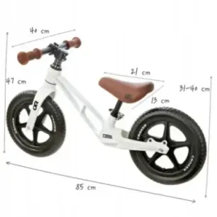 Ultra-lightweight Balance Bike Croxer Coma White/Brown