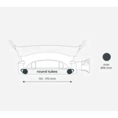URBAN IKI Tylny fotelik na ramę U-me kolor BLACK/BLACK