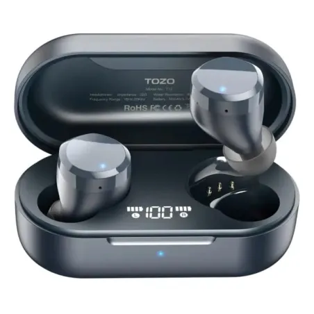 TOZO T12S True Wireless Stereo (TWS) In-Ear USB Type-C Bluetooth Headset Black