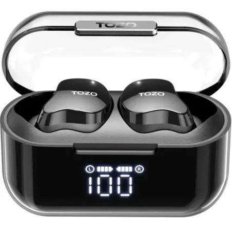 TOZO T18 CRYSTAL BUDS True Wireless Stereo (TWS) In-Ear USB Type-C Bluetooth Headset Black