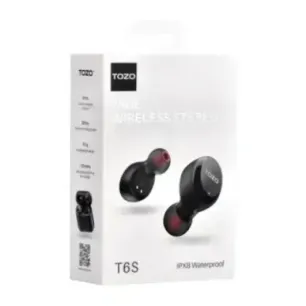 TOZO T6S Headset True Wireless Stereo (TWS) In-ear USB Type-C Bluetooth Black