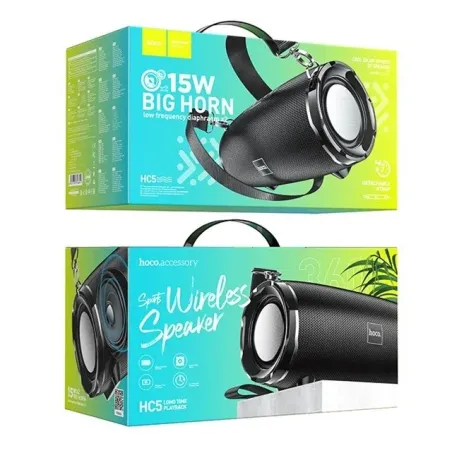 HOCO HC5 Cool Enjoy Portable speaker Blutooth/ FM/ TF card/ USB memory stick/ AUX 2 x 15 W Black