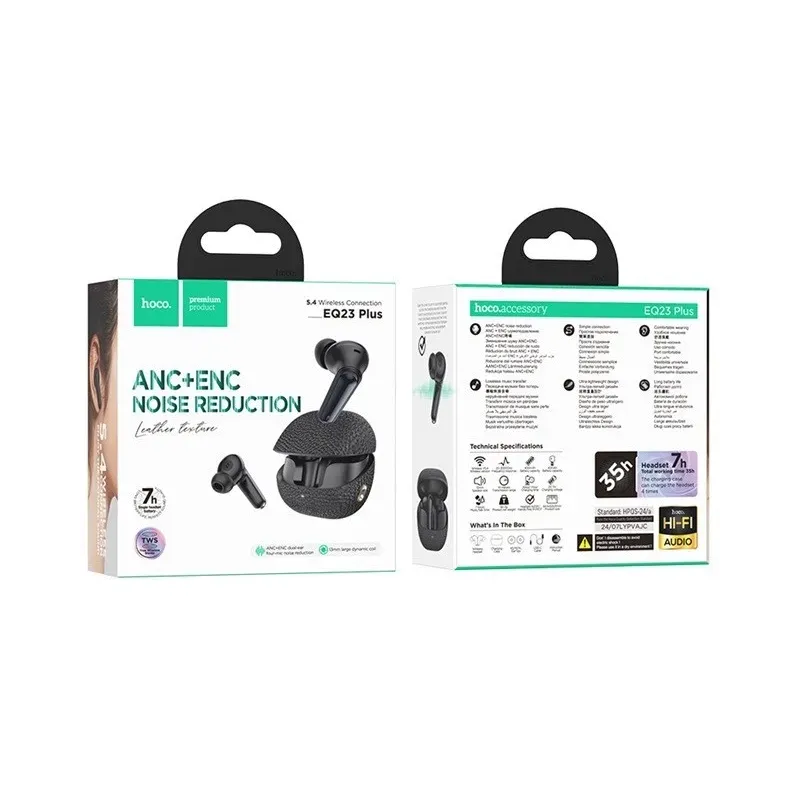 Hoco EQ23 PLUS II Headset Wireless In-Ear Calls/Music Bluetooth Black