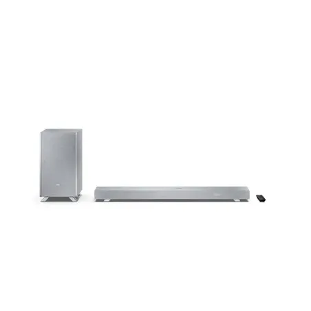 Sharp HT-SBW53121(SL) Q 3.1.2 Dolby Atmos/ DTS:X Soundbar with Wireless Subwoofer, Silver Sharp