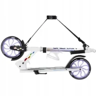 Foldable scooter Raven Galaxia Holo 200mm with bell, bottle holder and LED core