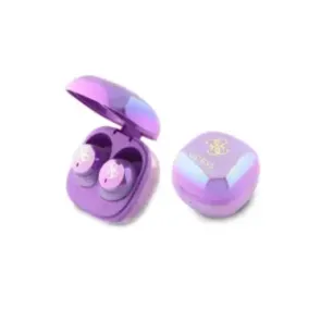 Guess Bluetooth headphones GUTWSJ144ESU TWS + docking station purple Iridescent 4G Printed Logo