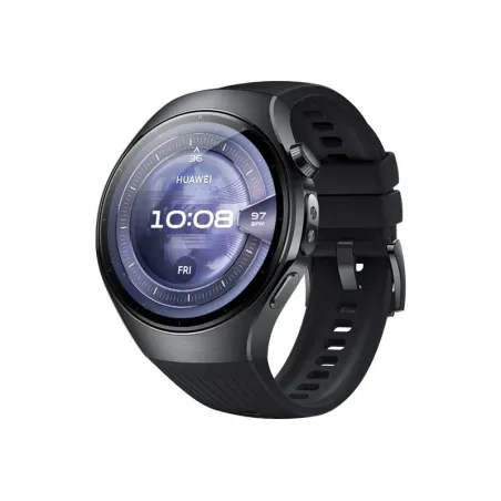 Huawei Watch 5 (46mm), Fluorelastomer Black strap, Metal body, Rates-L19F