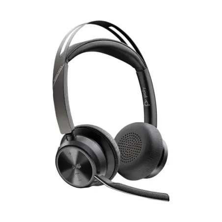 POLY Voyager Focus 2 Microsoft Teams Certified USB-C-C Headset +USB-C/A Adapter +Charging Stand