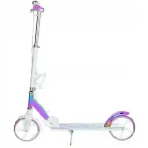 Kick scooter Raven Estelle PRO White 200mm with handbrake, bell, bottle holder and front suspension