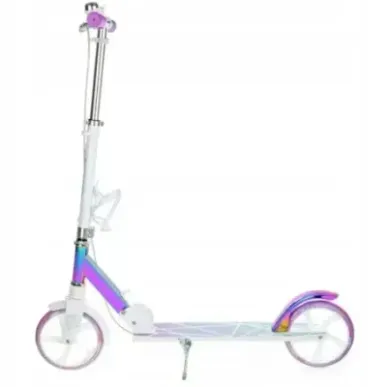 Kick scooter Raven Estelle PRO White 200mm with handbrake, bell, bottle holder and front suspension