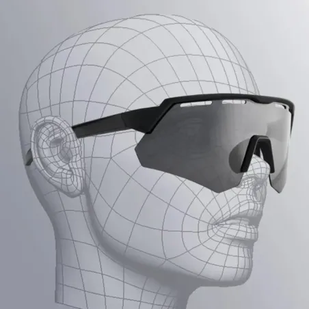 Rockbros 189114 polarised cycling glasses with UV protection and prescription insert, grey