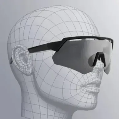 Rockbros 189114 polarised cycling glasses with UV protection and prescription insert, grey