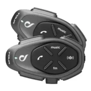 Interphone TOUR HD Motorbike intercom 1500 m 2 pcs Black