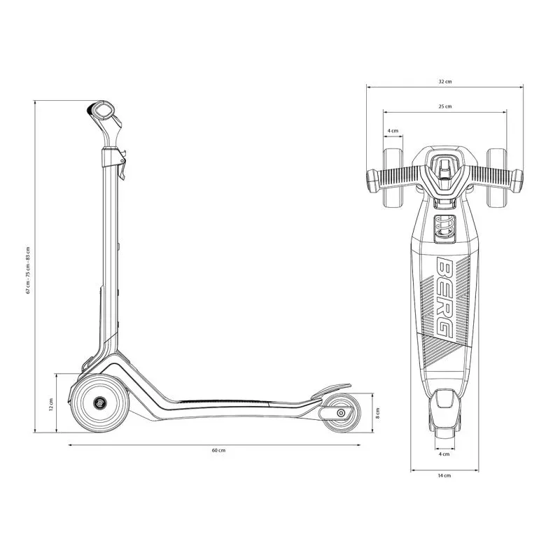 Berg Nexo tõukeratas, punane