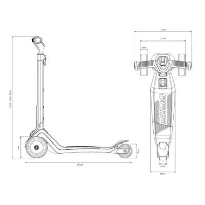 Berg Nexo tõukeratas, punane