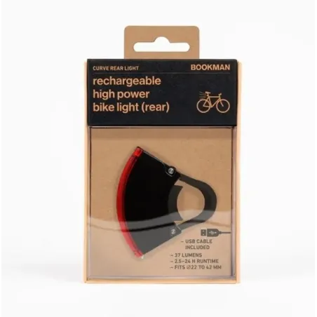 BOOKMAN Curve Rear bicycle light Black, Red