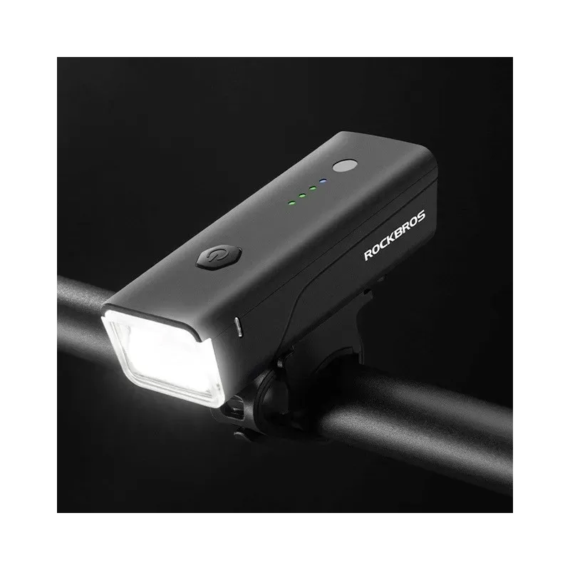 Rockbros Bike light + USB-C - USB-A cable 260 lm Black