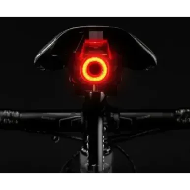 Rockbros Q5 black rear bicycle light with intelligent STOP system