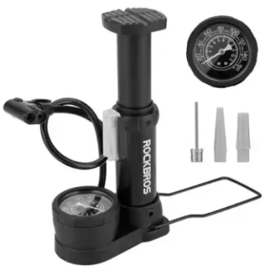 Rockbros 42610002001 Bicycle floor pump with pressure gauge Black