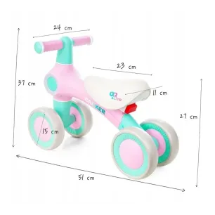 4 Wheel Balance Bike Croxer Alito Pink 4 Wheel Balance Bike Croxer Alito Pink
