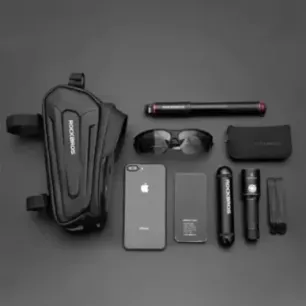 Rockbros B68-1 Bike frame bag Phone pocket 1.7l Black