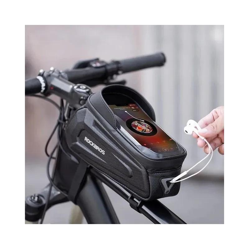 Rockbros B68-1 Bike frame bag Phone pocket 1.7l Black