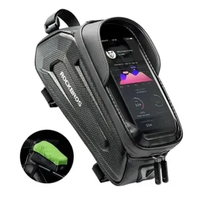 Rockbros B68 Bike frame bag Phone pocket 1.7l Black