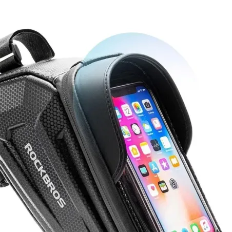 Rockbros B68 Bike frame bag Phone pocket 1.7l Black