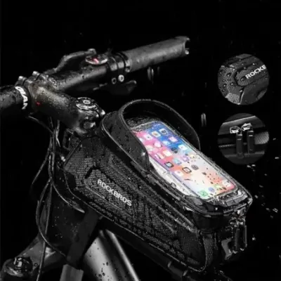 Rockbros B68 Bike frame bag Phone pocket 1.7l Black