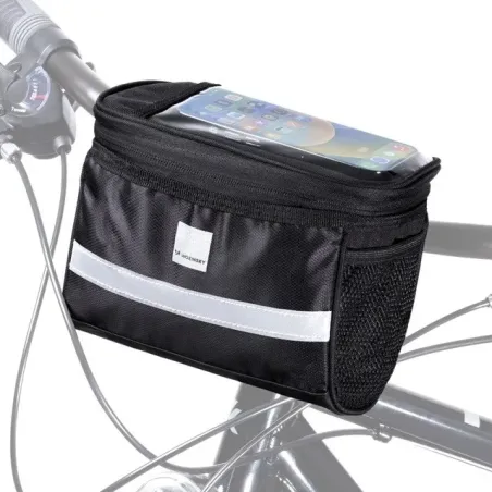 Wozinsky WBB12BK Handlebar bike bag + Phone case 2l Black