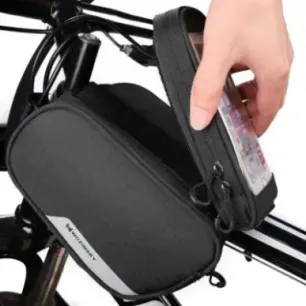 Wozinsky WBB7BK Bike bag for frame + detachable phone case Black